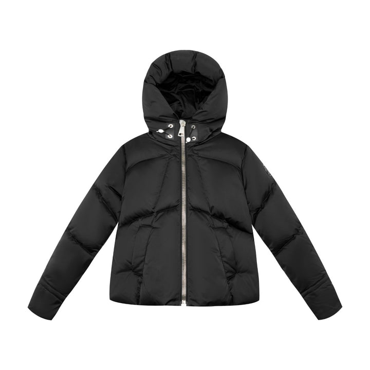 F25-5061-CAMILLA DOWN GOLD ZIPPER JACKET-Black