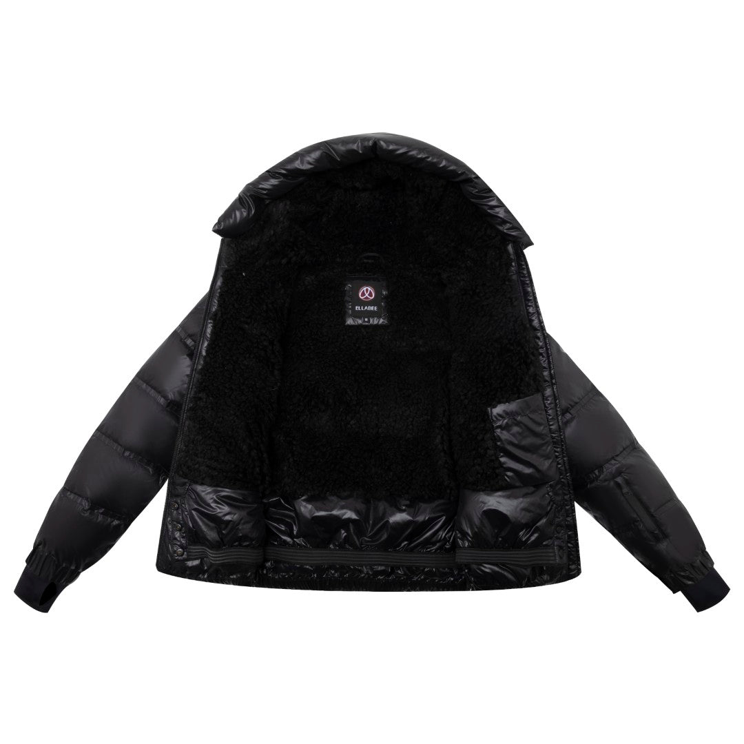 F25-5063B-JULIA SHERPA DOWN JACKET-Black
