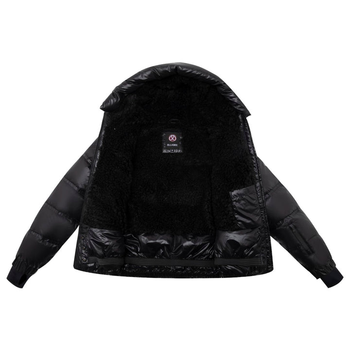 F25-5063B-JULIA SHERPA DOWN JACKET-Black