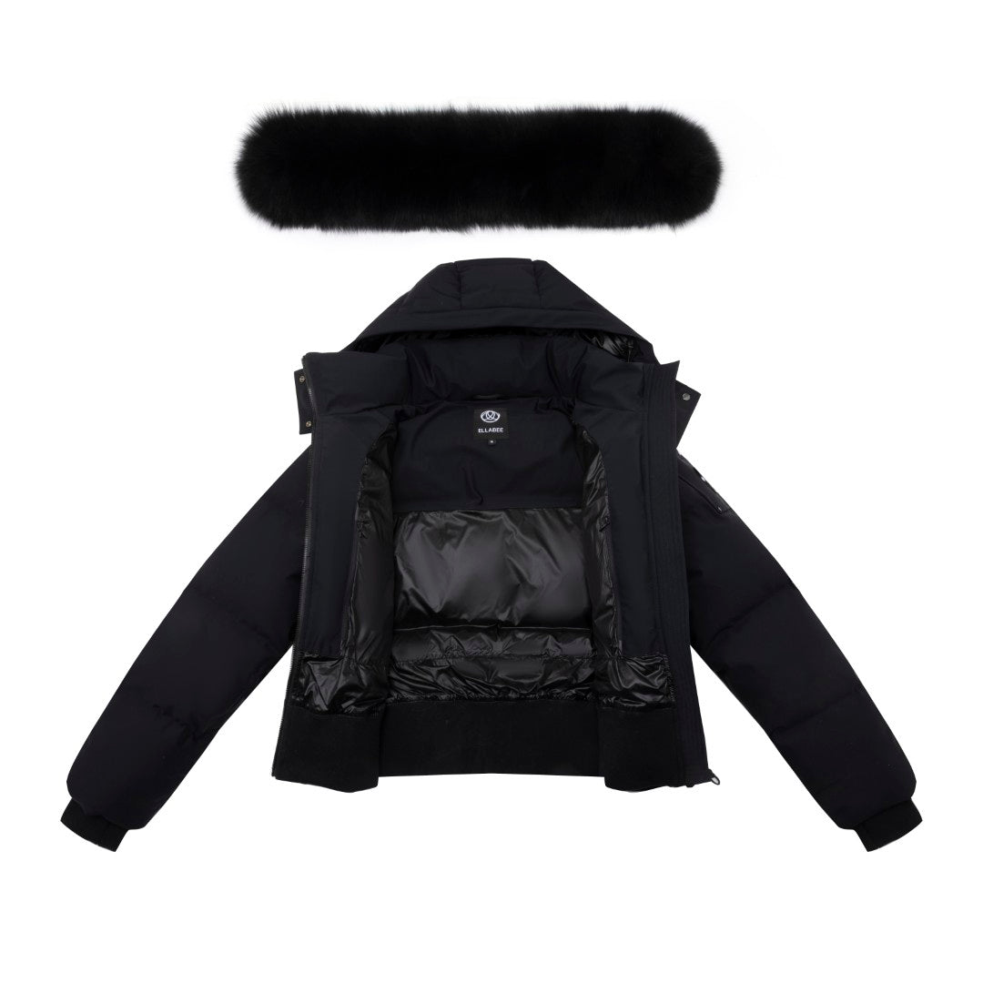 F25-5066-VALENTINE PREMIUM BOMBER-Black/Black Fox