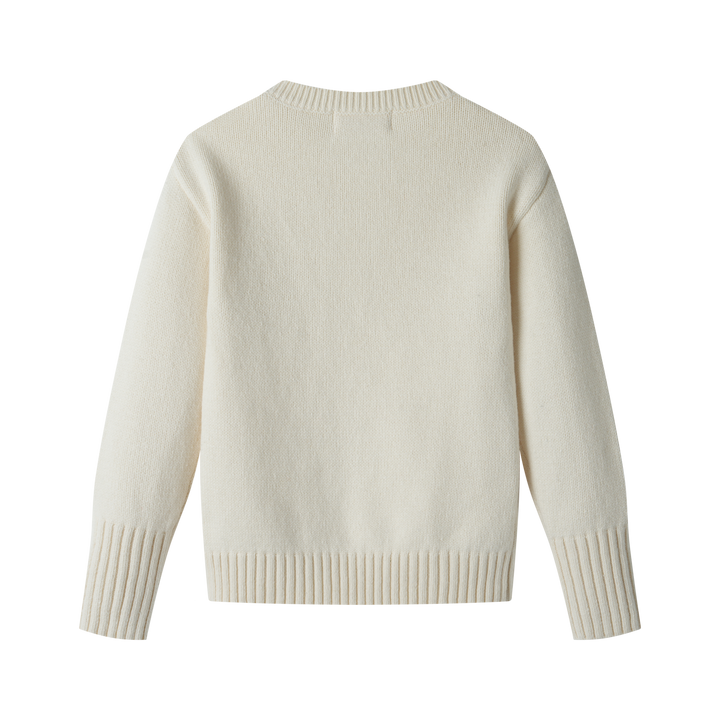 CLASSIC KNIT SWEATER-IVORY