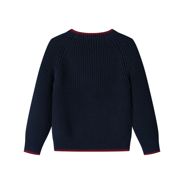 THINLY EDGED SWEATER-NAVY