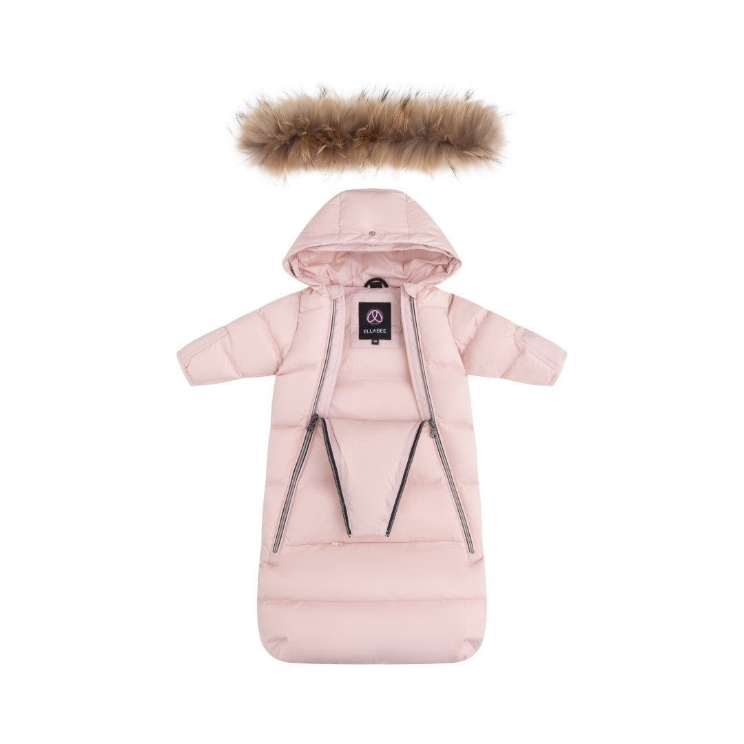 FW26-6016 DOWN FUR SNOWSUIT - Pink