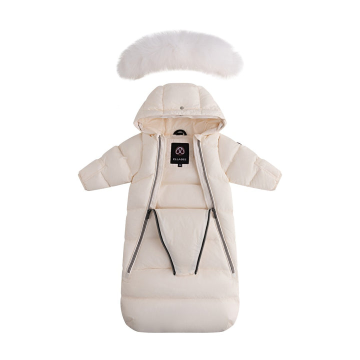 FW26-6016 DOWN FUR SNOWSUIT - Off White