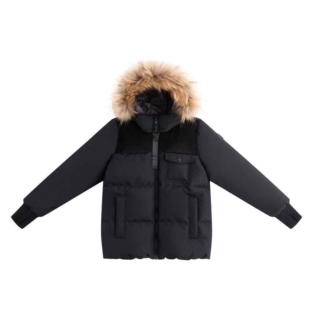 FW26-6064 OLIVIER DOWN JACKET - Black Corduroy