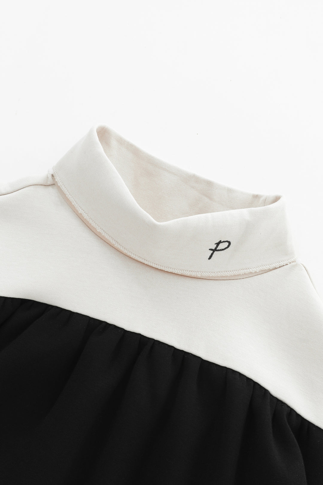 COLORBLOCK TURTLENECK SET-STONE/BLACK