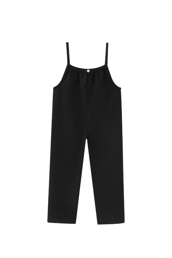 THIN STRAPPED ROMPER-BLACK