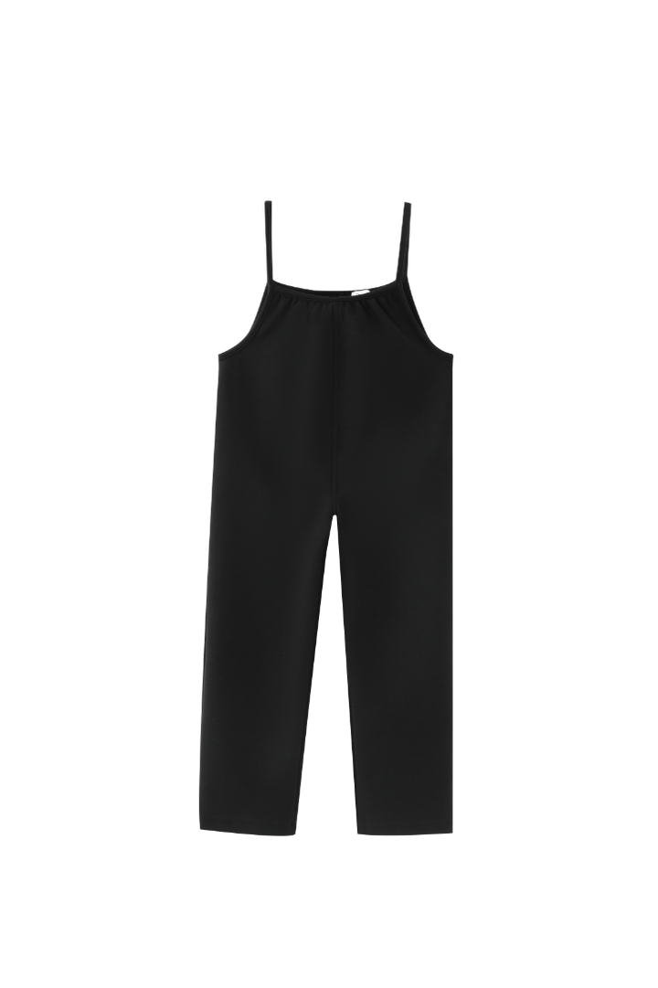 THIN STRAPPED ROMPER-BLACK