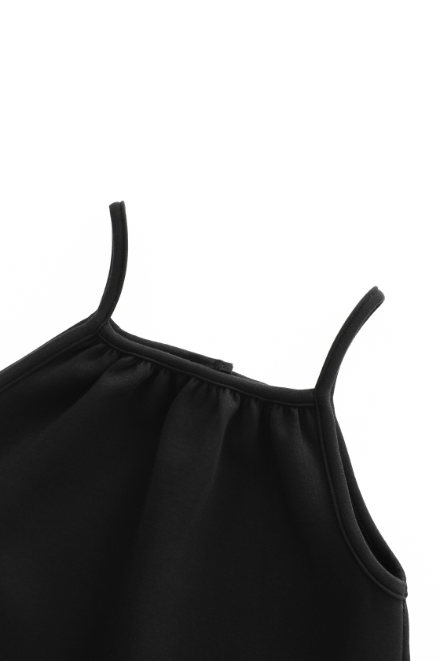 THIN STRAPPED MAXI JUMPER-BLACK