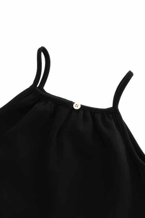 THIN STRAPPED MAXI JUMPER-BLACK