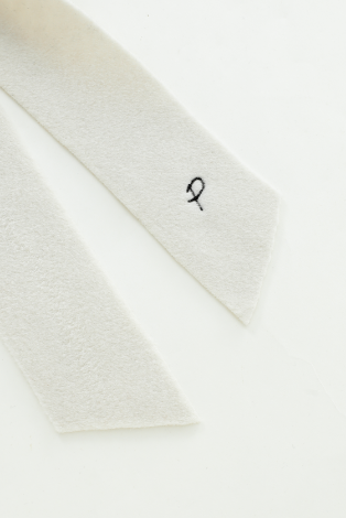 LARGE WOOL HAIRBOW-CREAM