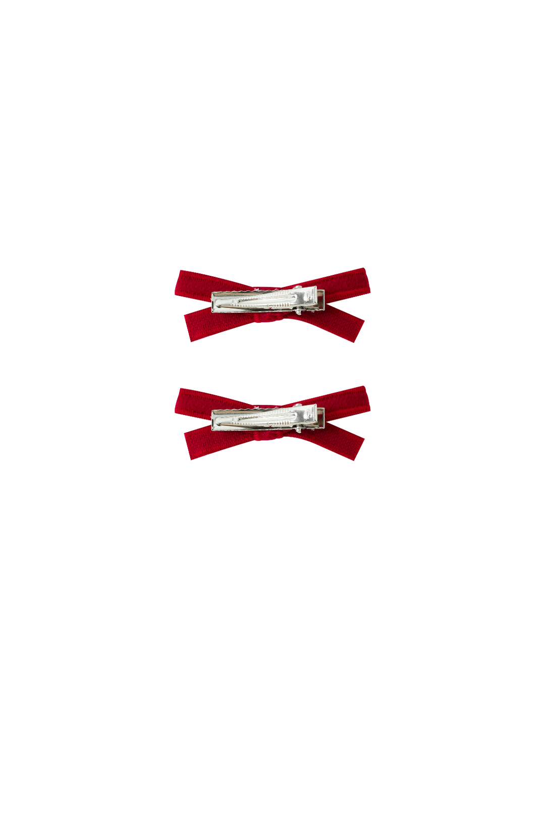 SMALL WOOL HAIRBOWS-RED
