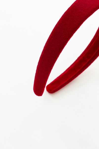 WOOL HEADBAND-RED