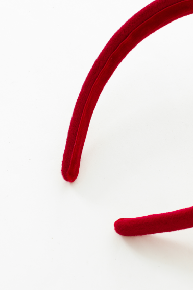 WOOL HEADBAND-RED