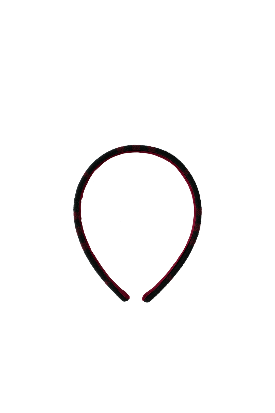 WOOL HEADBAND-RED PLAID