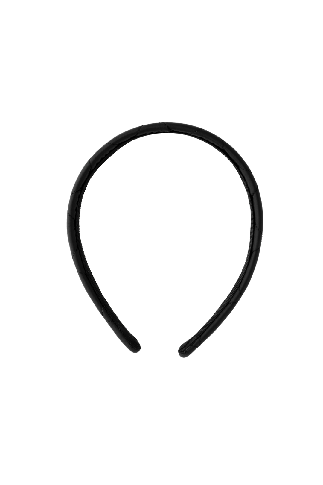 QUILTED HEADBAND-BLACK