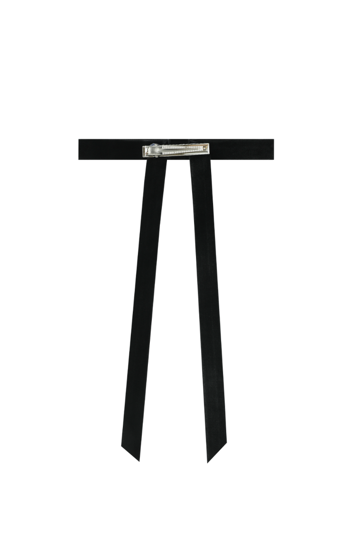 VELVET HAIRBOW-BLACK