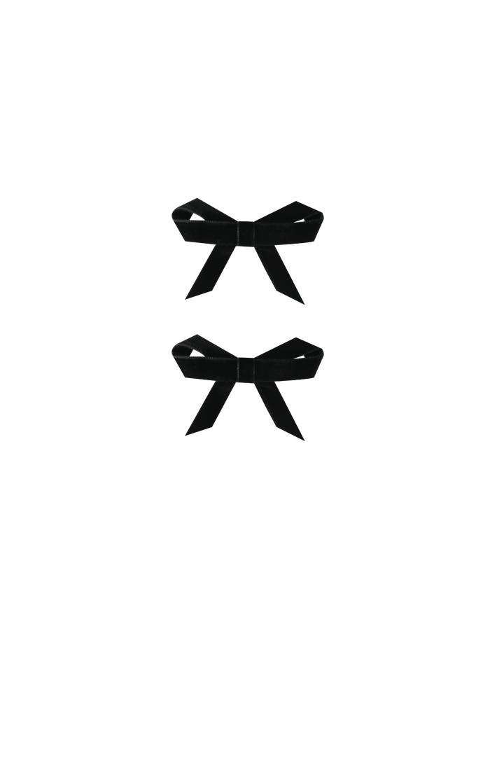 SMALL VELVET HAIRBOWS-BLACK