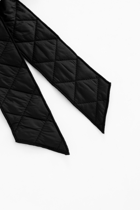 LARGE QUILTED HAIRBOW-BLACK