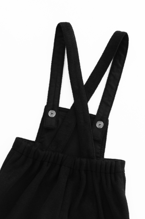 WOOL SHORTAL-BLACK
