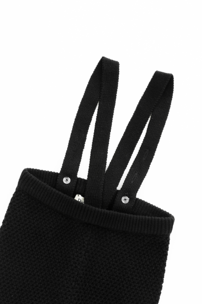 SEED STITCH SUSPENDER LEGGING-BLACK