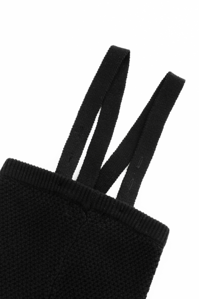 SEED STITCH SUSPENDER LEGGING-BLACK