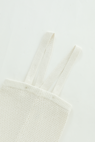 SEED STITCH SUSPENDER LEGGING-CREAM