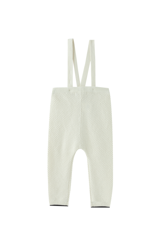 SEED STITCH SUSPENDER LEGGING-CREAM