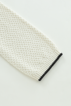 SEED STITCH SUSPENDER LEGGING-CREAM
