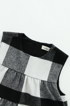 WOOL PLAID MIDI JUMPER-BUFFALO PLAID