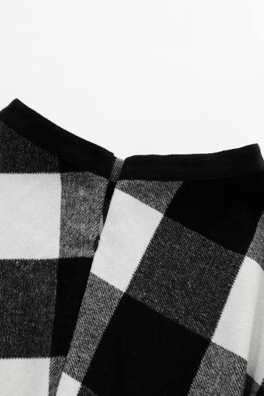 WOOL PLAID MIDI SKIRT-BUFFALO PLAID