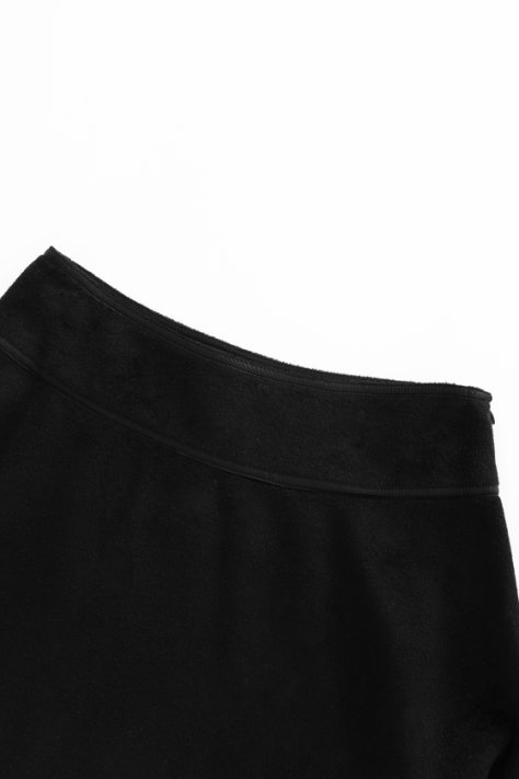 MIDI WOOL CIRCLE SKIRT-BLACK