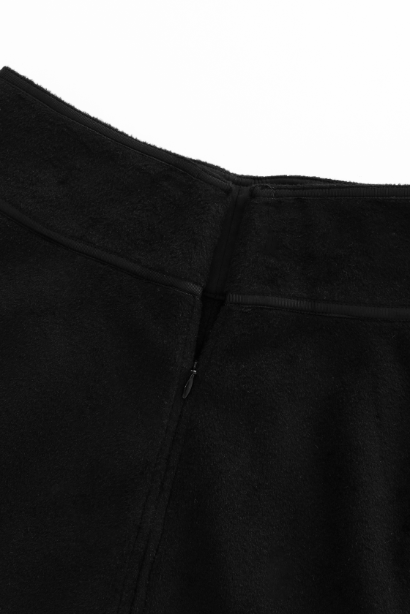 MIDI WOOL CIRCLE SKIRT-BLACK