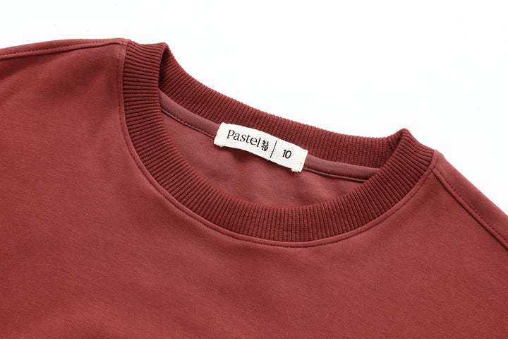 COZY RAINBOW NIGHTGOWN-RUST