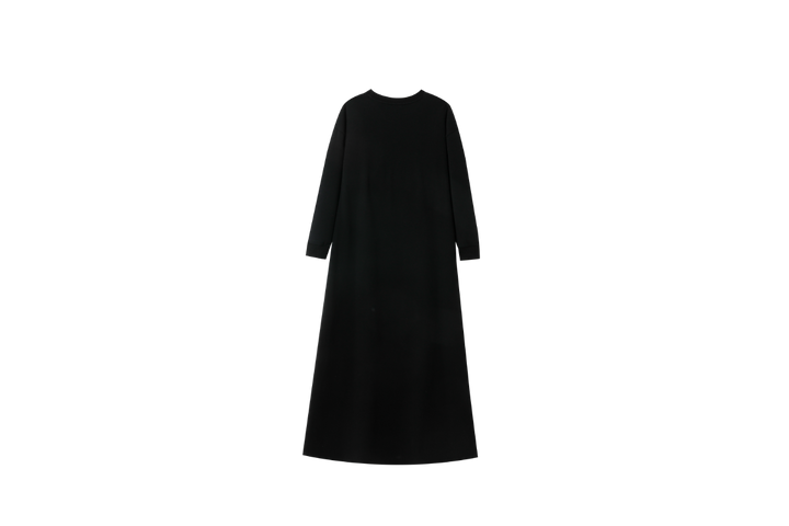 NIGHTGOWN WITH SHERPA GRAPHIC-BLACK