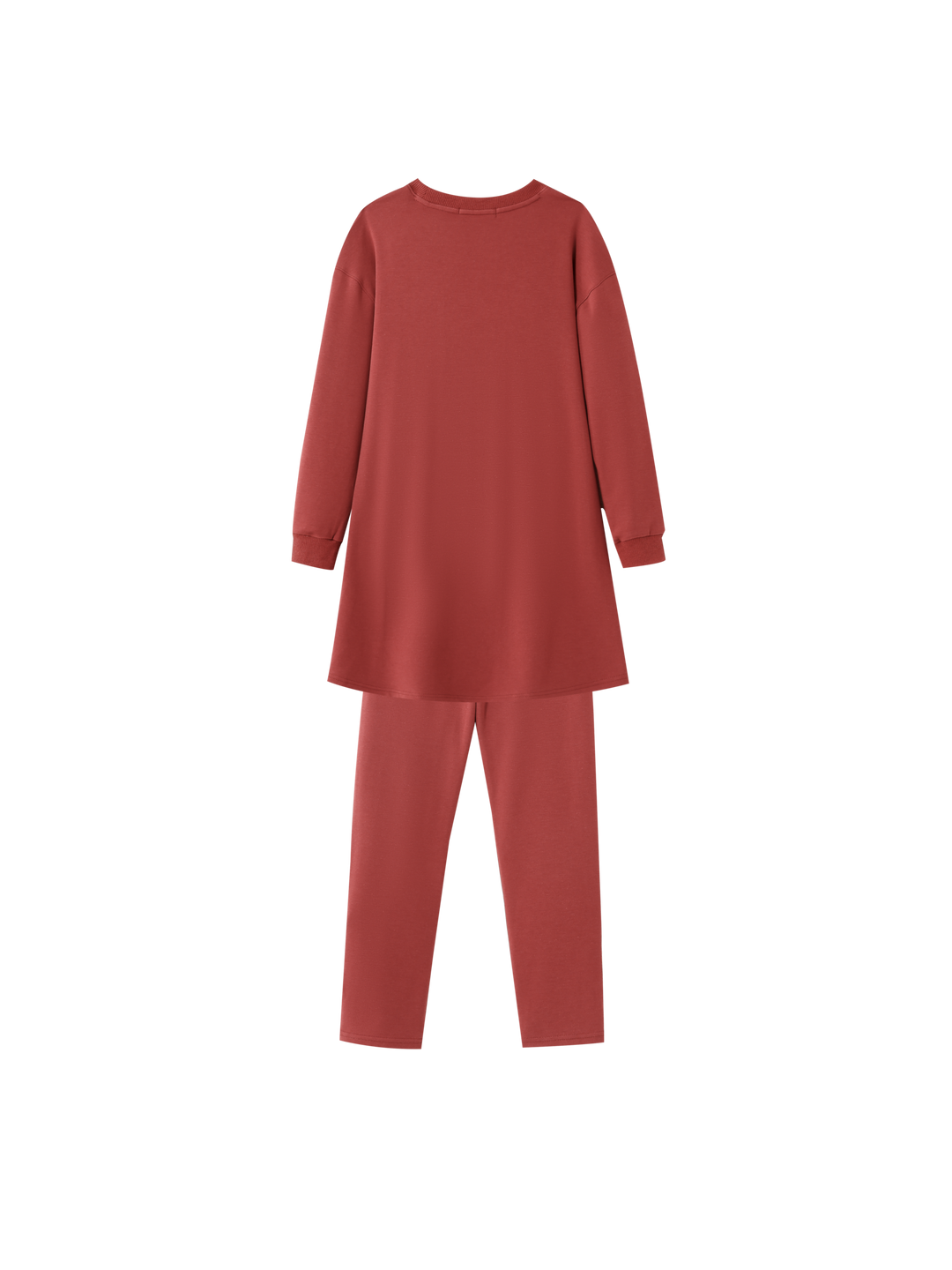 COZY RAINBOW NIGHTSHIRT-RUST