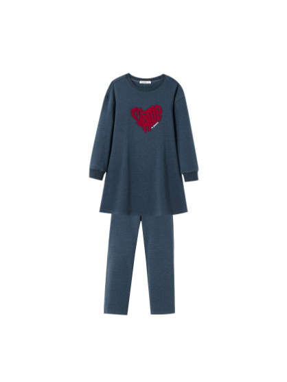 JAIME LE PASTEL EMBLEM NIGHTSHIRT-INDIGO