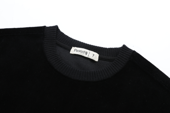 JAIME LE PASTEL VELOUR NIGHTSHIRT-BLACK