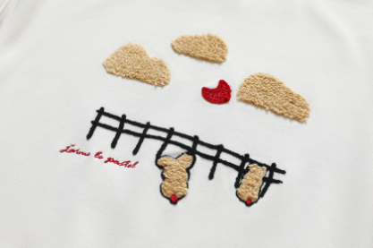PAJAMA SET WITH SHERPA GRAPHIC-STONE