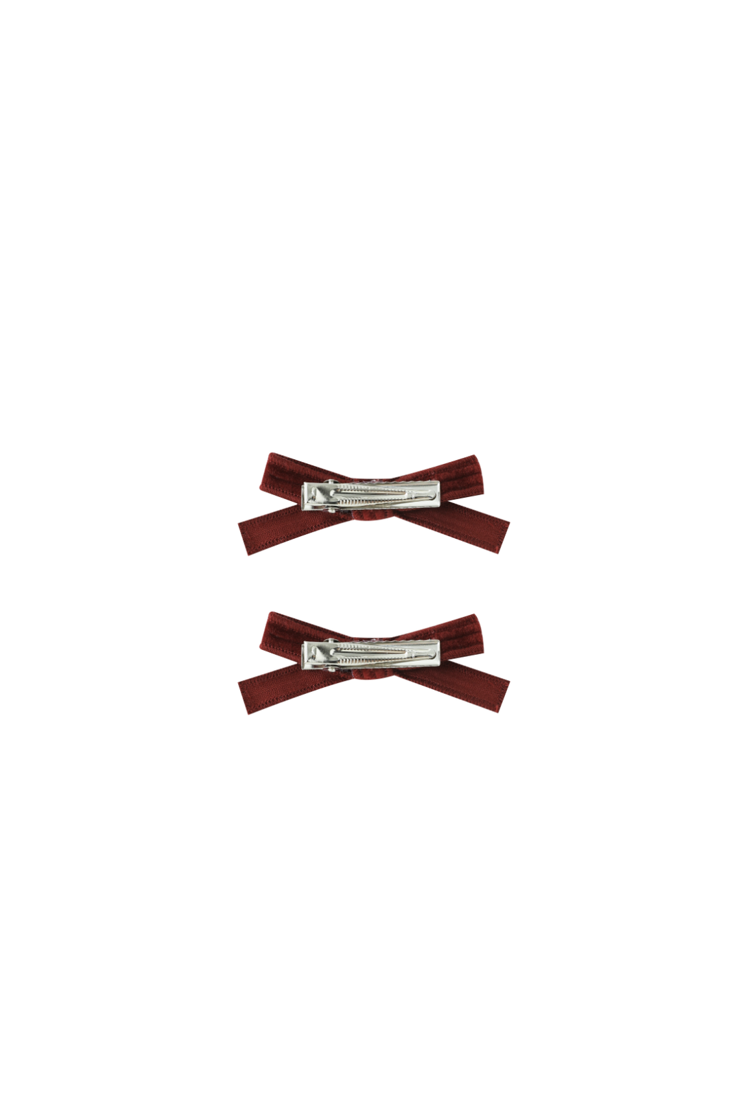 SMALL CORDUROY HAIRBOWS-RUST