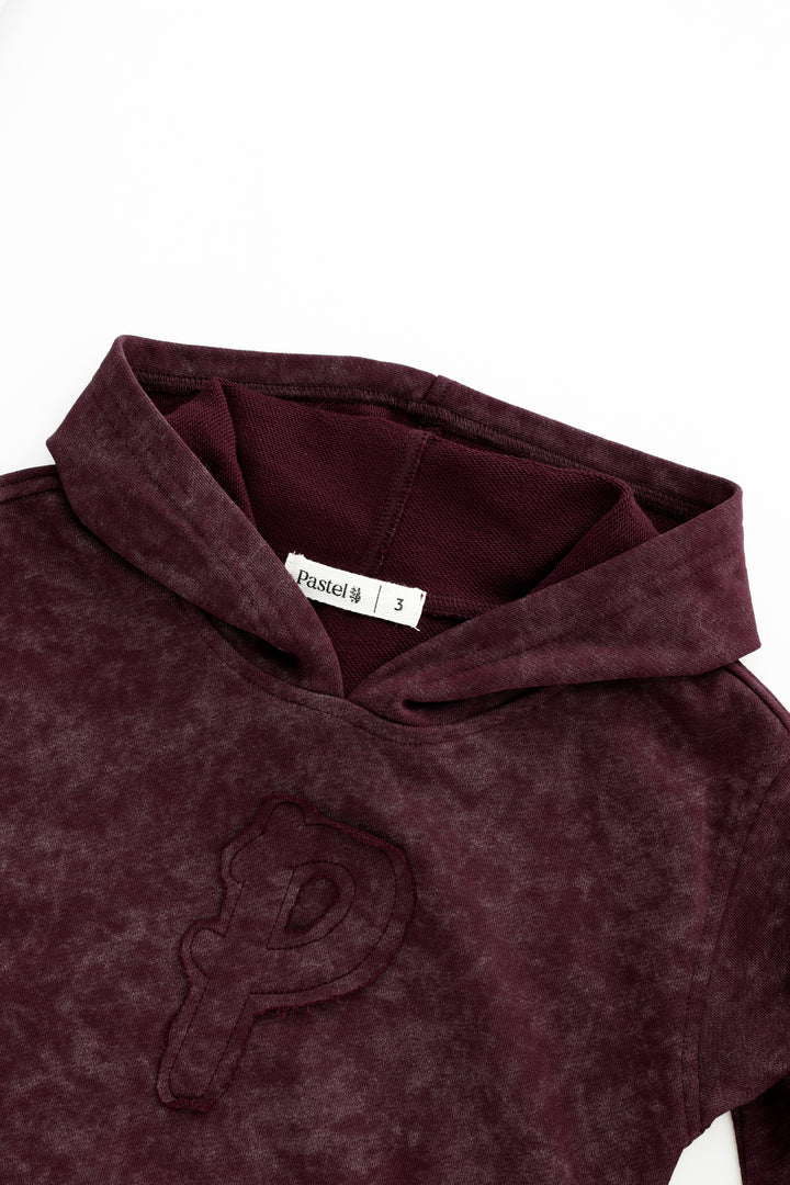 "P" EMBLEM TIE DYE TRACKSUIT-BURGUNDY