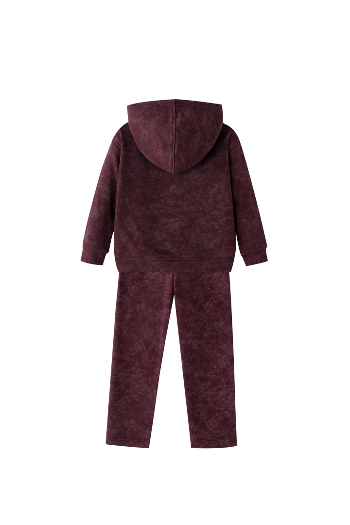 "P" EMBLEM TIE DYE TRACKSUIT-BURGUNDY