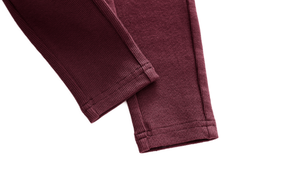 LITTLE GIRL GRAPHIC SWEAT SET-BURGUNDY