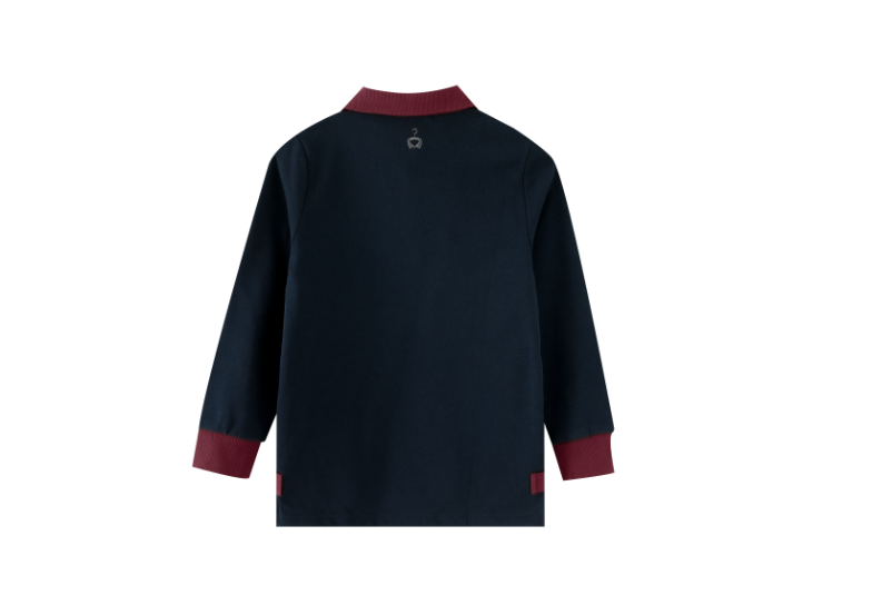 POLO WITH CONTRAST COLLAR-NAVY