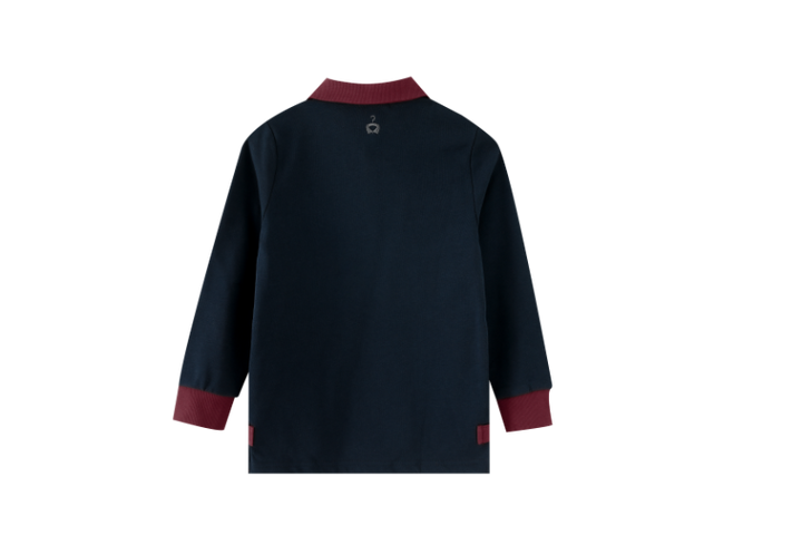 POLO WITH CONTRAST COLLAR-NAVY