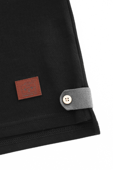 POLO WITH CONTRAST COLLAR-BLACK