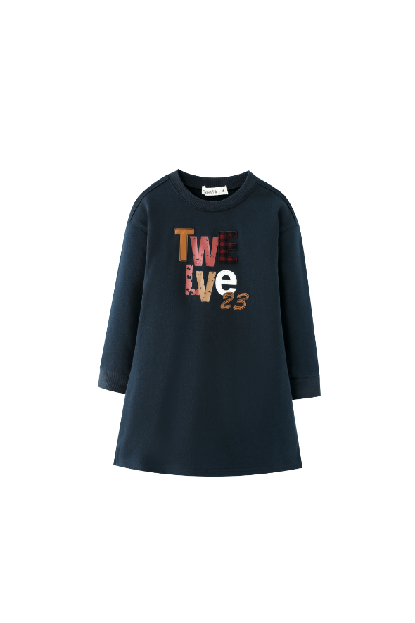 TWELVE 23 SWEAT DRESS-NAVY