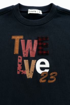TWELVE 23 SWEAT DRESS-NAVY