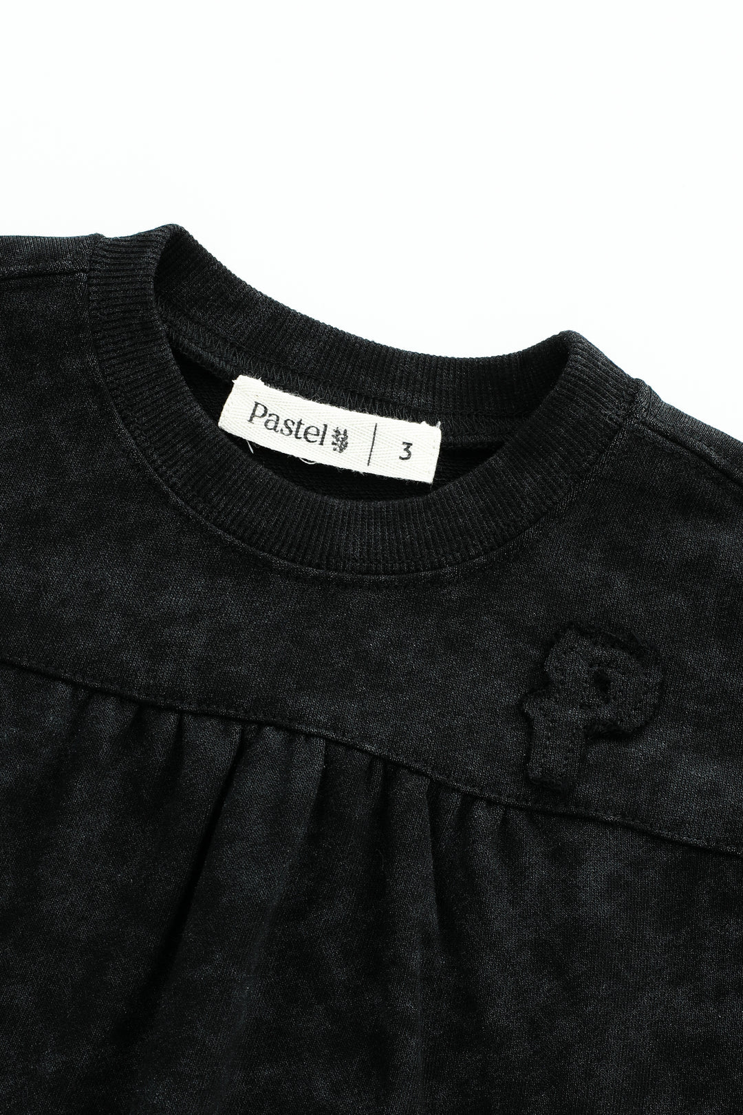 HIGH YOKE TIE DYE DRESS-BLACK
