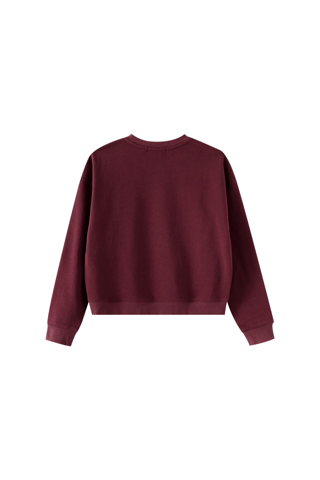 GRAPHIC HEART SWEATSHIRT-BURGUNDY